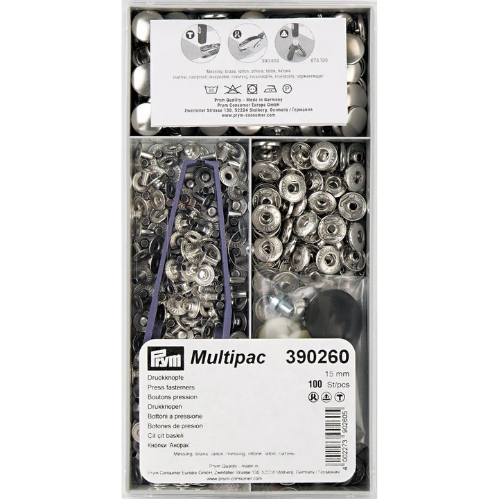 PRYM PRESSIONS 15MM MULTIPACK